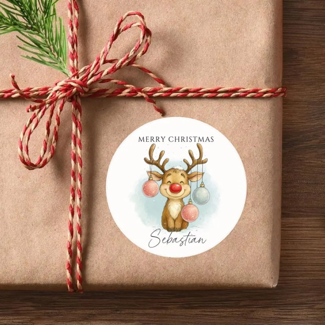 Personalized Christmas Stickers for Kids | 16 Festive Icon Designs