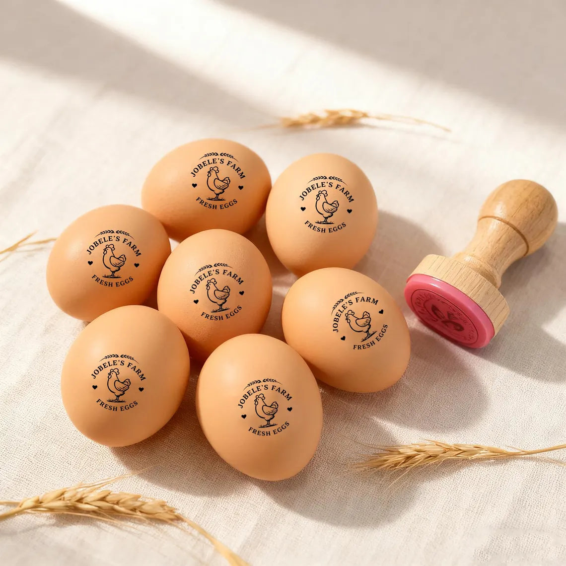 Personalized Egg Stamp for Farm Fresh Eggs | Custom Chicken Stamp