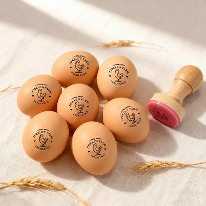 Personalized Egg Stamp for Farm Fresh Eggs | Custom Chicken Stamp