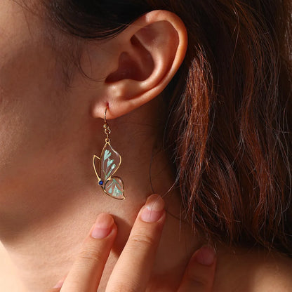 Personalized Butterfly Birthstone Earrings – Handmade Resin Jewelry
