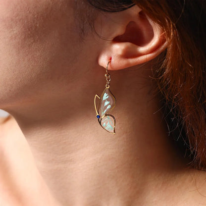 Personalized Butterfly Birthstone Earrings – Handmade Resin Jewelry