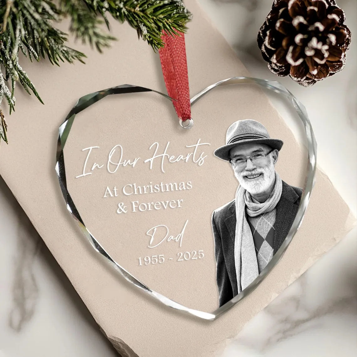 Individuell gestalteter Foto-Gedenkschmuck | Erinnerungsstück aus Glas