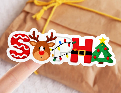 Personalized Christmas Name Labels | Custom Gift Stickers