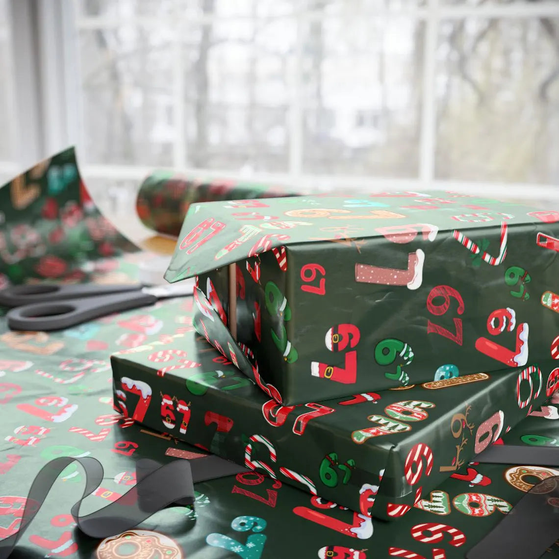 67 Meme-Weihnachtsgeschenkpapiere | Lustiges Geschenkpapier für Kinder | Meme-Geschenkpapier der Generation A