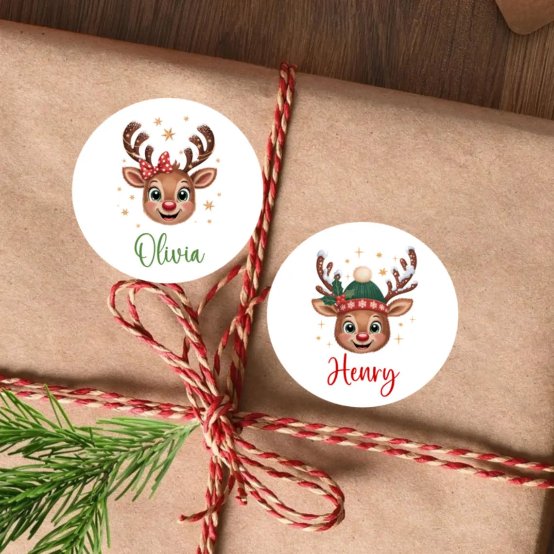 Personalized Christmas Stickers for Kids | 16 Festive Icon Designs