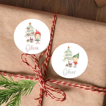 Personalized Christmas Stickers for Kids | 16 Festive Icon Designs