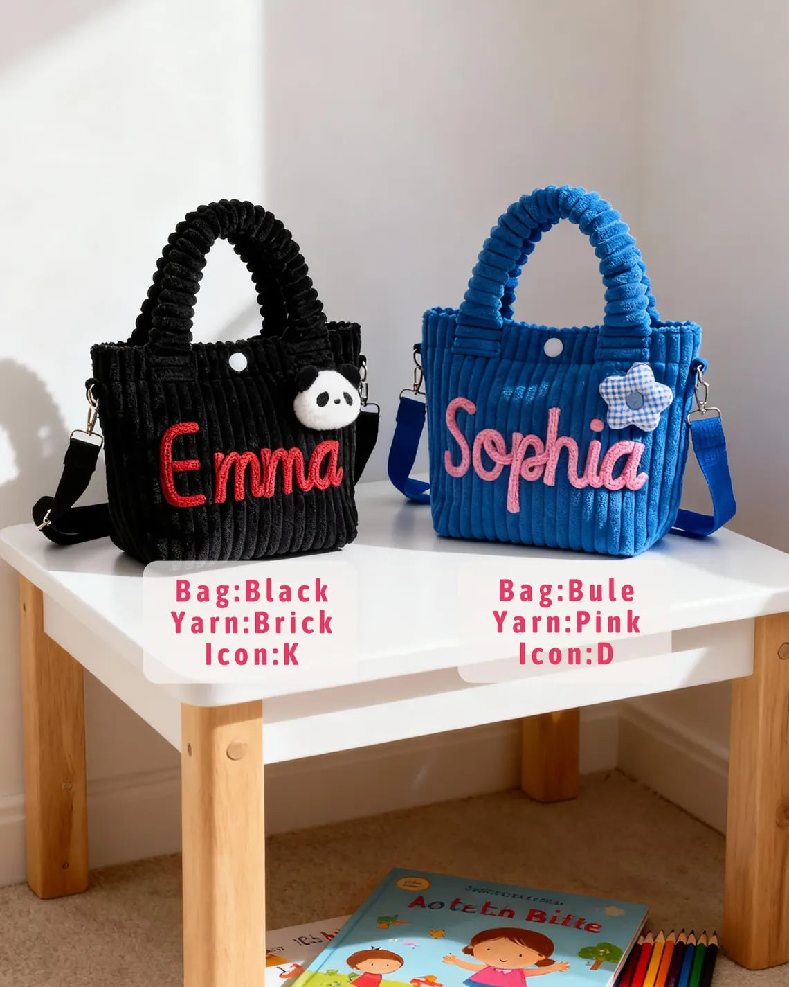Personalized Toddler & Kids Crossbody Bag – Custom Name Purse