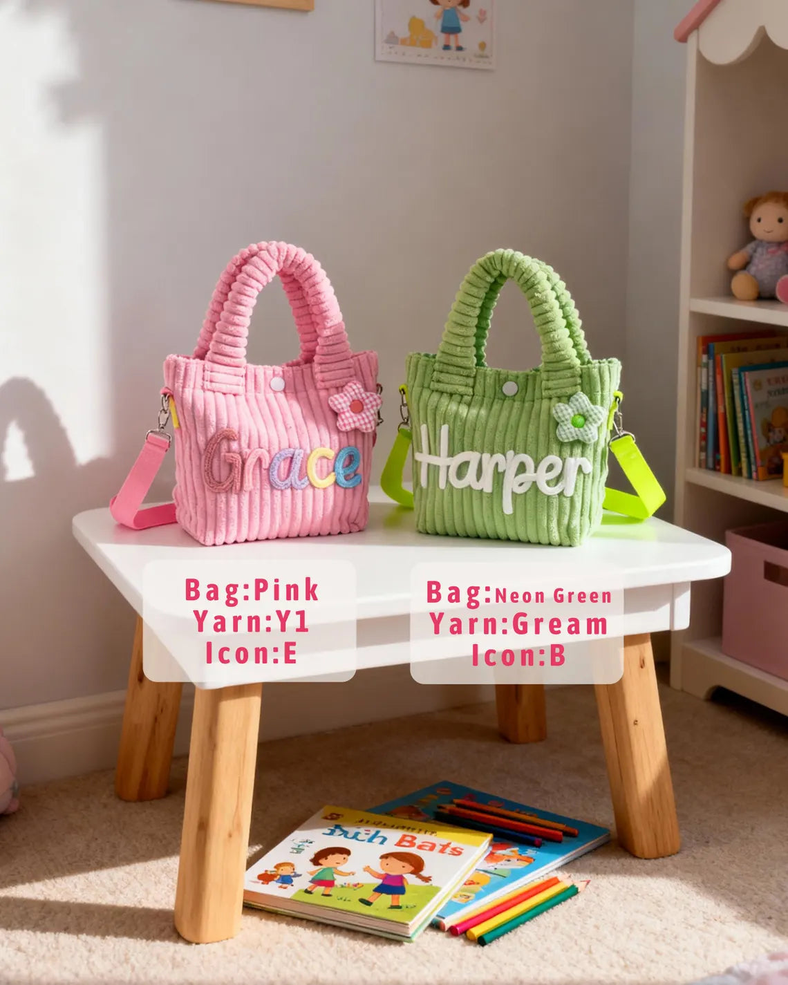 Personalized Toddler & Kids Crossbody Bag – Custom Name Purse