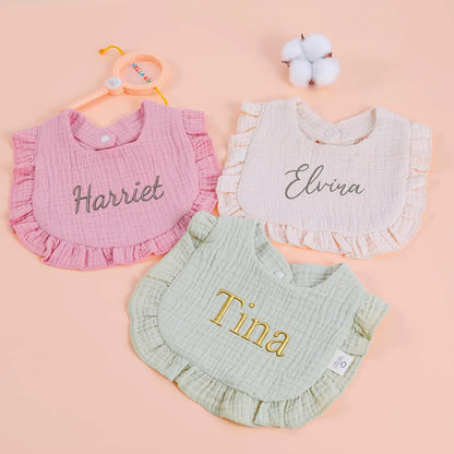 Personalized Baby Bibs – Custom Embroidered Cotton Baby Gift