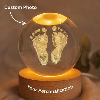 Custom Ultrasound Crystal Ball Lamp – Personalized Baby Keepsake