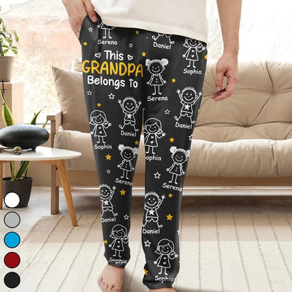 This Grandpa/Dad Belongs To – Personalized Kids & Pet Pajama Pants