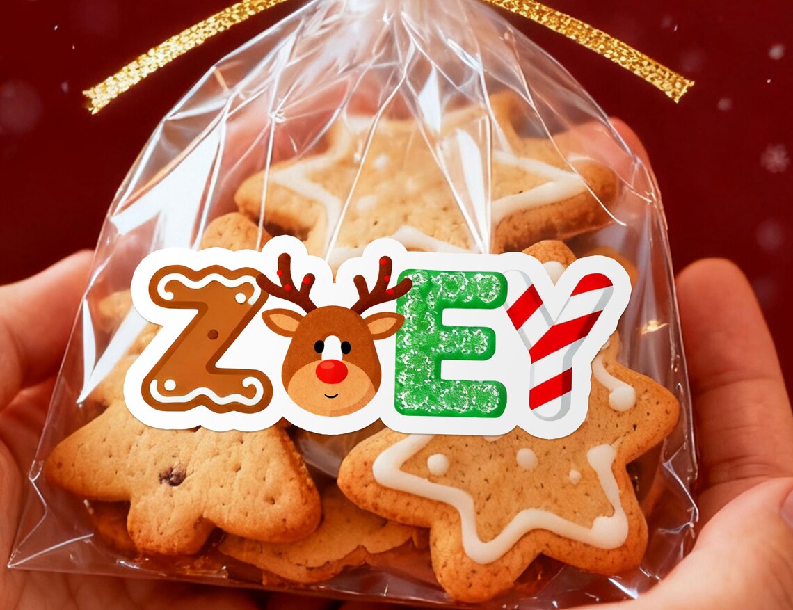 Personalized Christmas Name Labels | Custom Gift Stickers