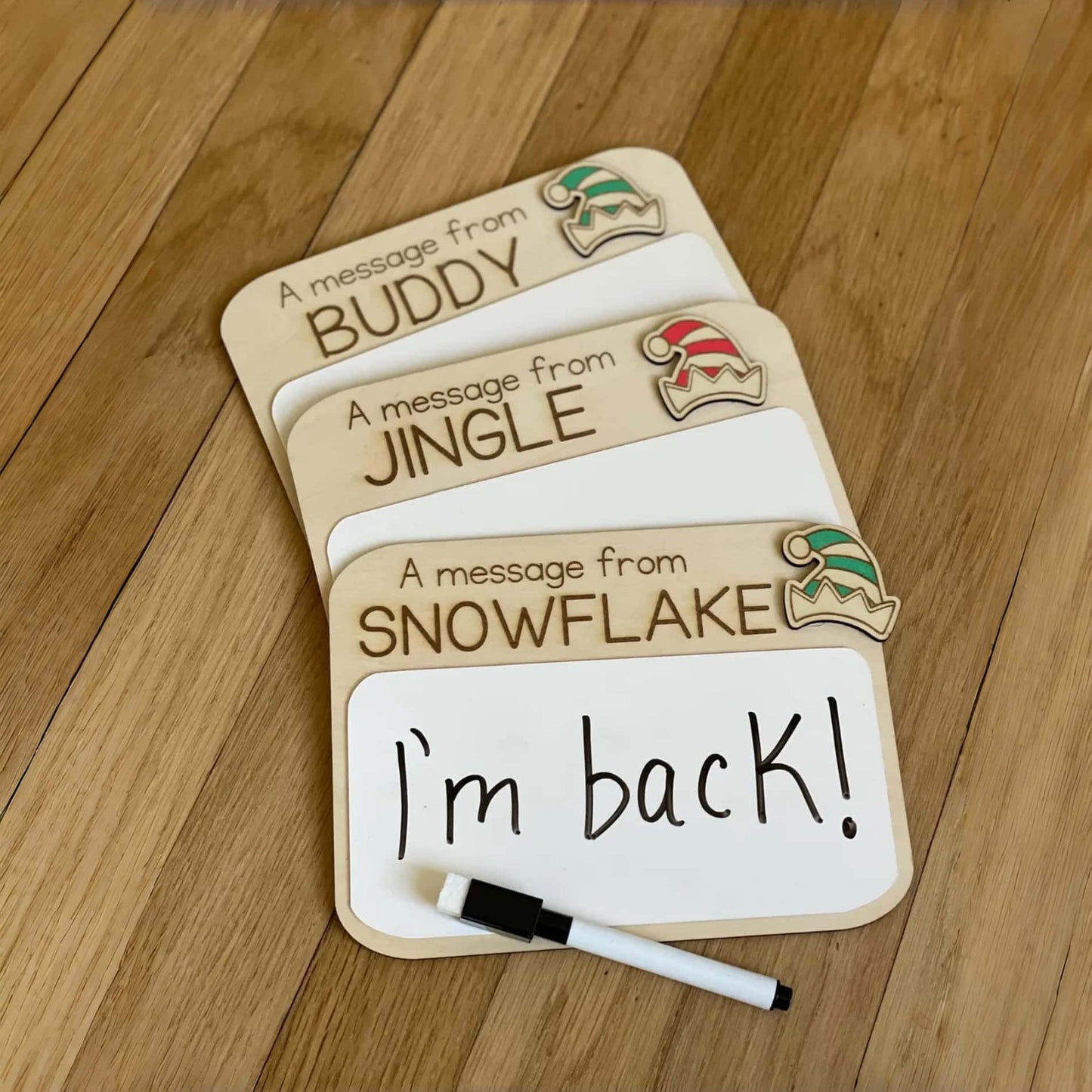Custom Elf Message Board | Personalized Engraved Reusable Elf Sign