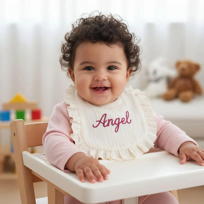 Personalized Baby Bibs – Custom Embroidered Cotton Baby Gift