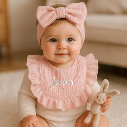 Personalized Baby Bibs – Custom Embroidered Cotton Baby Gift