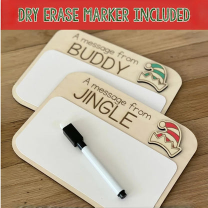 Custom Elf Message Board | Personalized Engraved Reusable Elf Sign