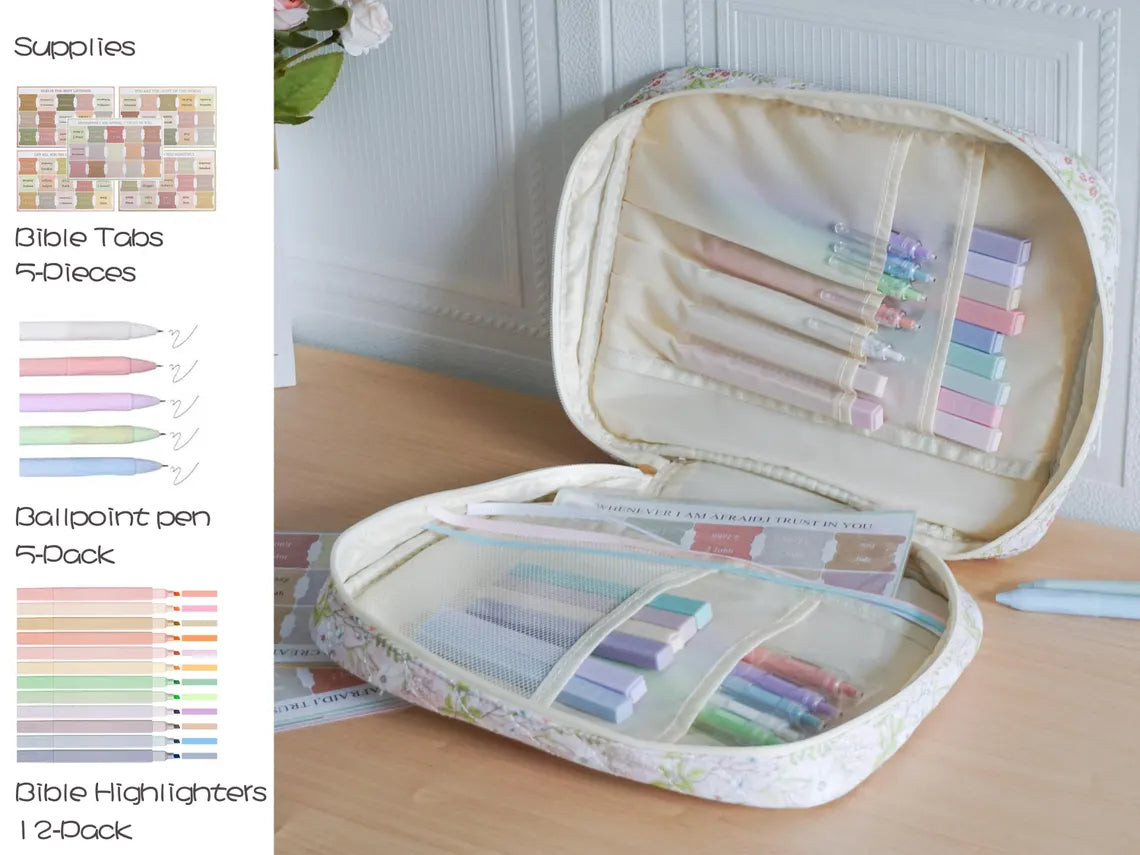 Personalized Quilted Bible Case – Large Size, Custom Embroidery Gift