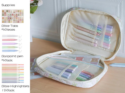 Personalized Quilted Bible Case – Large Size, Custom Embroidery Gift