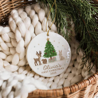 Personalized Baby's First Christmas Ornament | Ceramic Keepsake