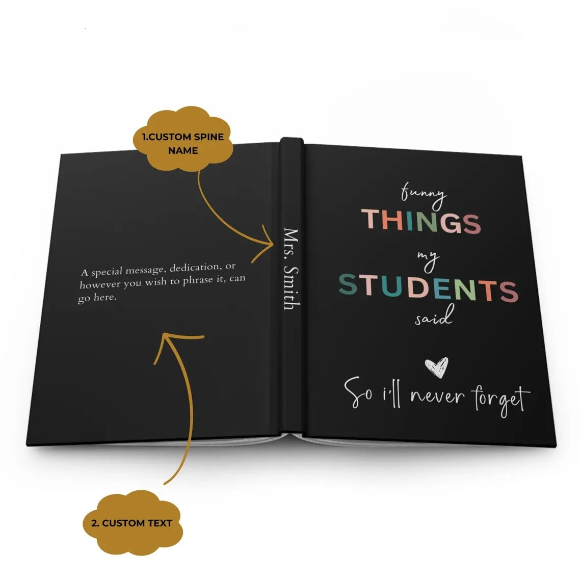 Personalized Teacher Notebook – Custom Name Hardcover Journal