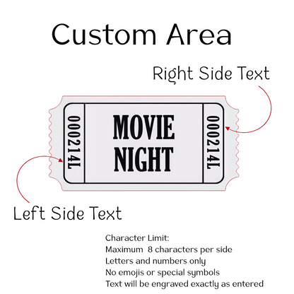 Personalized  Wooden Date Night Tickets – 60 Couples Love Coupons Gift