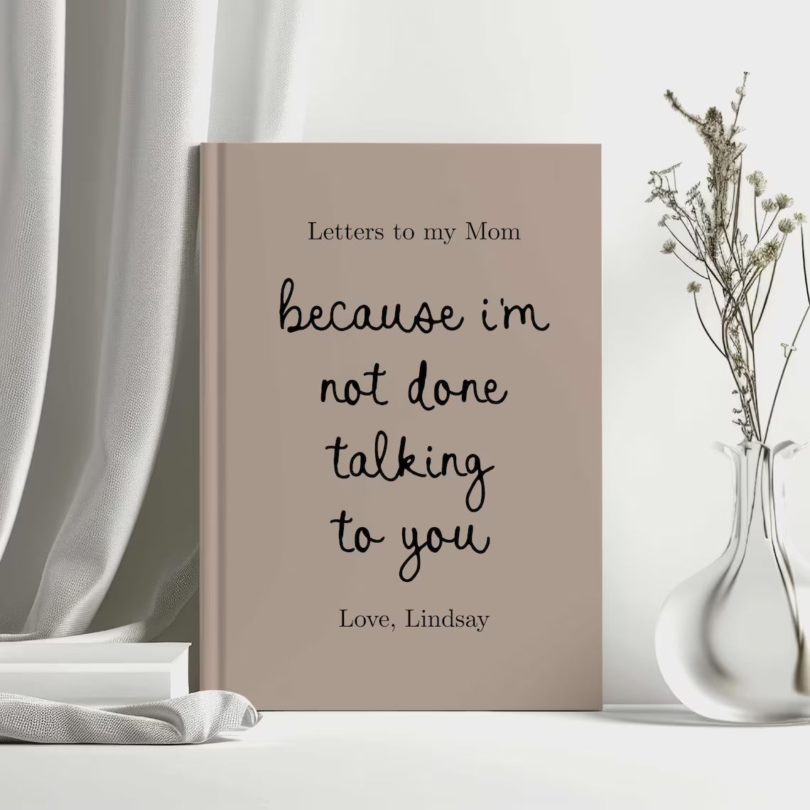 Personalized Memorial Notebook for Loss of Loved One | Custom Hardcover Journal