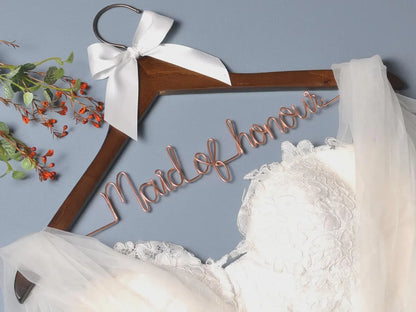 Personalized Bridal Hanger | Custom Wedding Dress Hanger with Name & Date