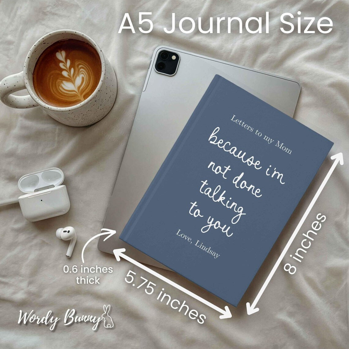 Personalized Memorial Notebook for Loss of Loved One | Custom Hardcover Journal