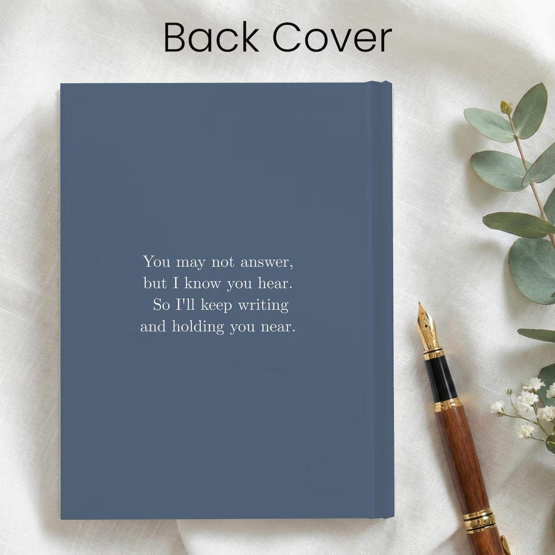Personalized Memorial Notebook for Loss of Loved One | Custom Hardcover Journal