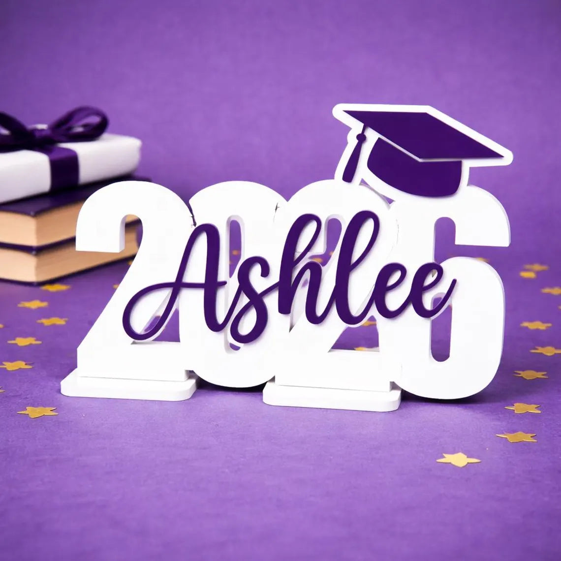 Personalized Class of 2026 Graduation Party Sign – Custom Tabletop Decor