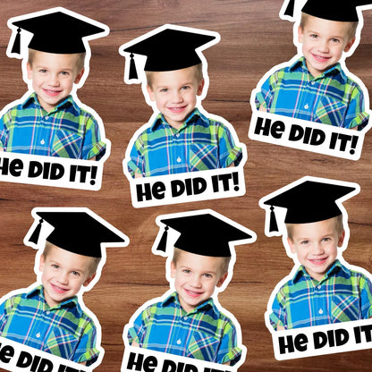 Personalized Graduation Stickers – Custom Face Party Favors