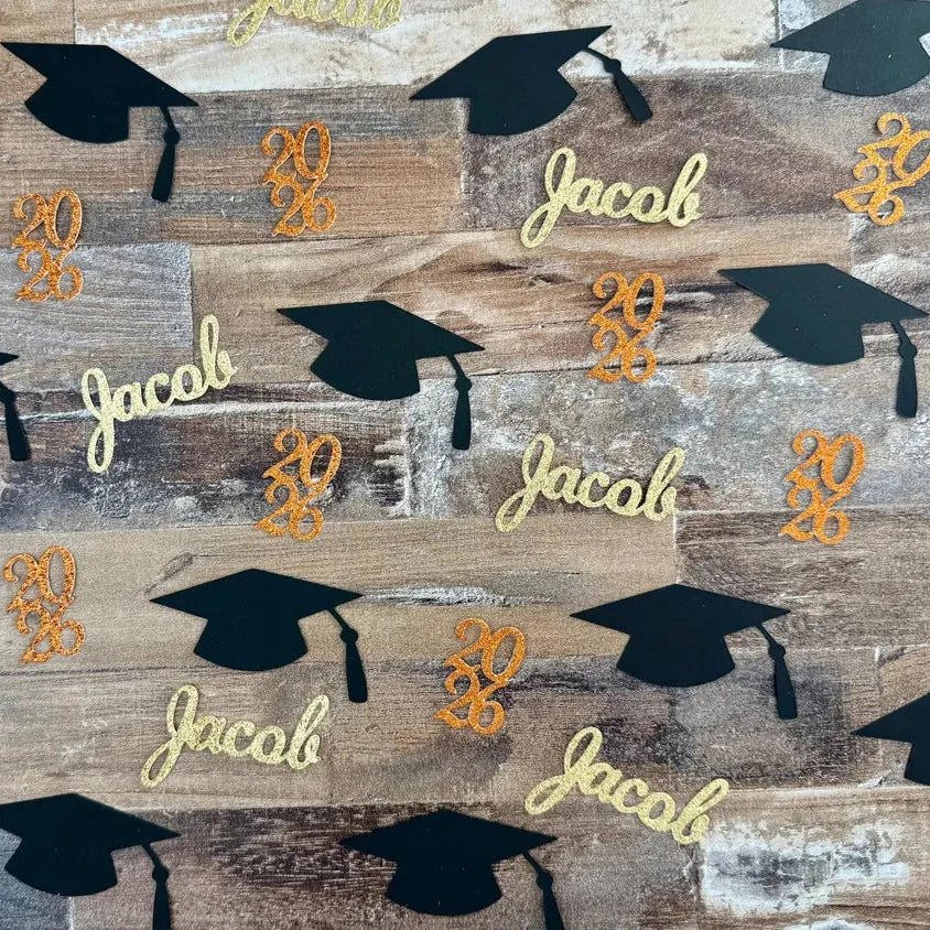 Graduation Confetti – Personalized Name & Year, Color