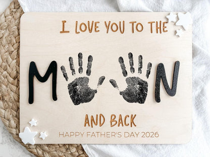 Fathers Day Handprint Sign – Personalized DIY Gift for Dad 2026