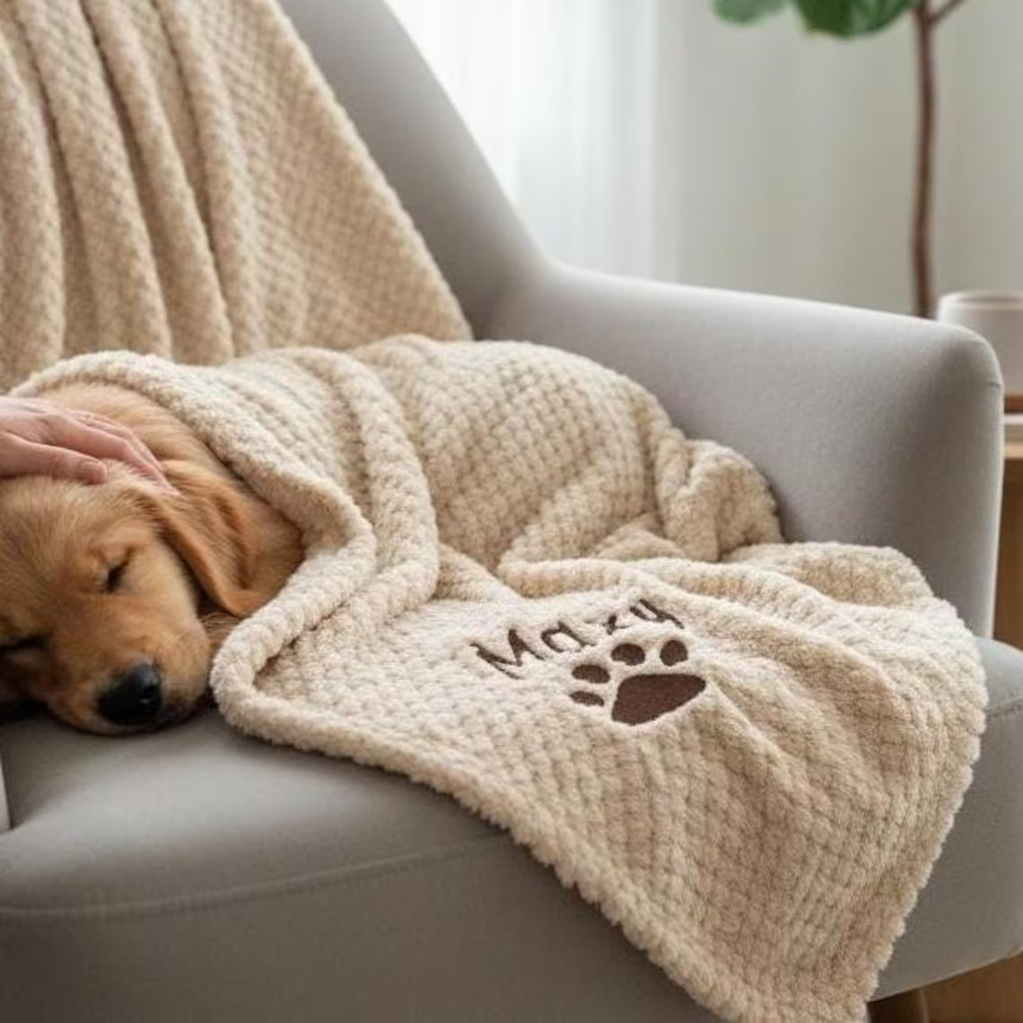 Personalized Dog & Cat Blanket | Custom Embroidered Pet Blanket