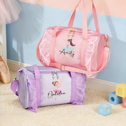 Personalized Ballerina Duffle Bag | Custom Dance Bag for Girls