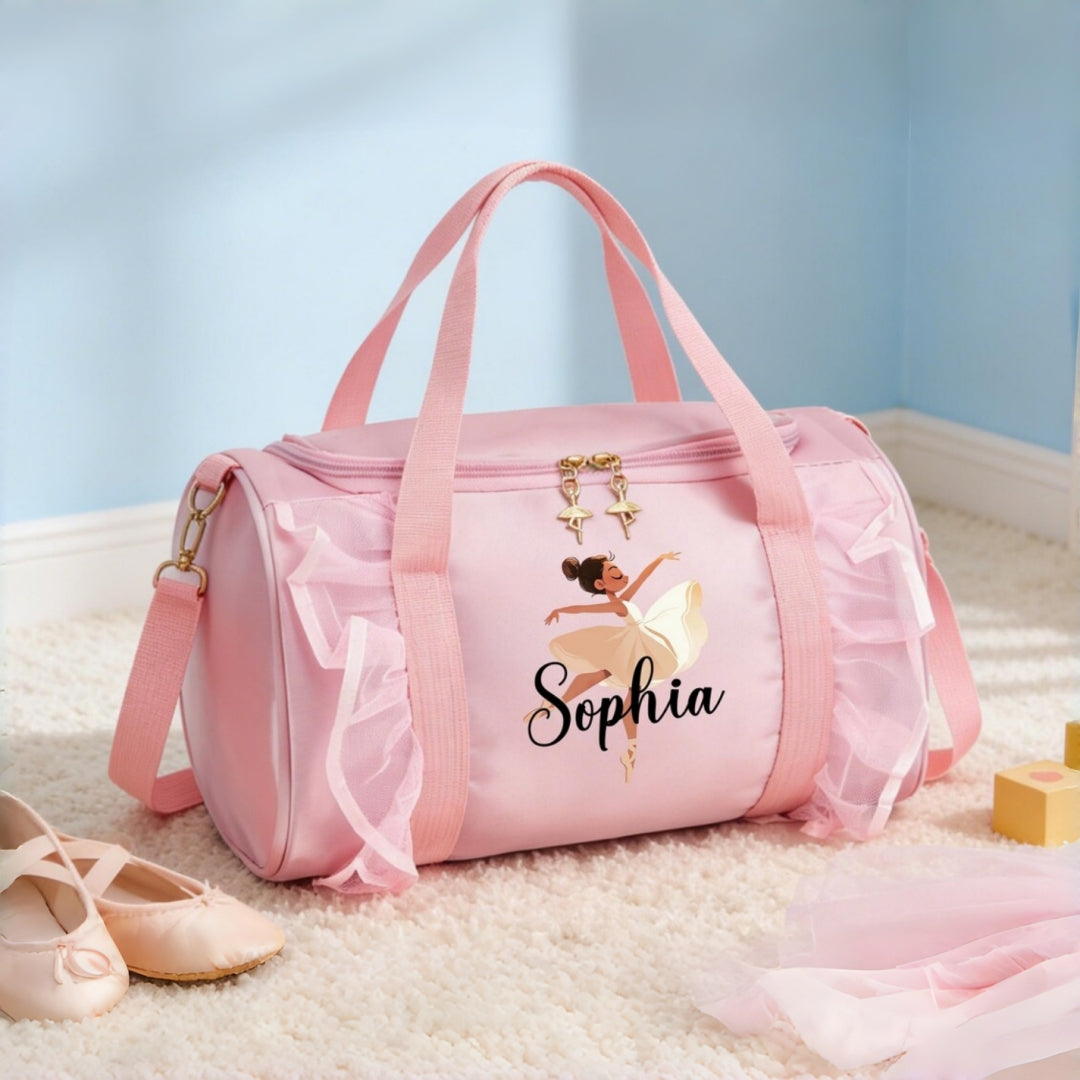 Personalized Ballerina Duffle Bag | Custom Dance Bag for Girls
