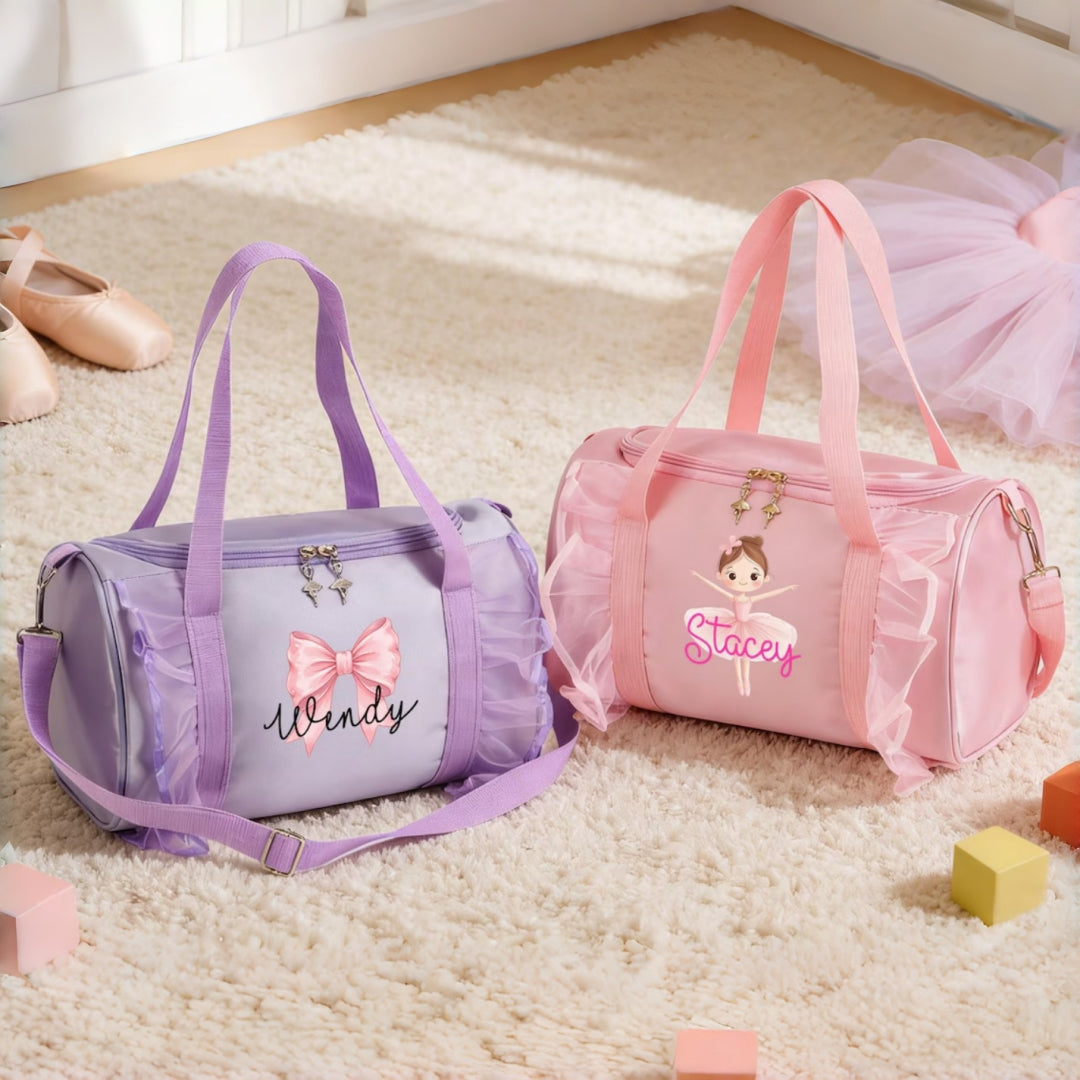 Personalized Ballerina Duffle Bag | Custom Dance Bag for Girls