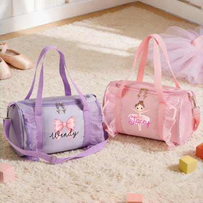 Personalized Ballerina Duffle Bag | Custom Dance Bag for Girls