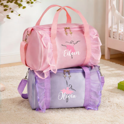 Personalized Ballerina Duffle Bag | Custom Dance Bag for Girls