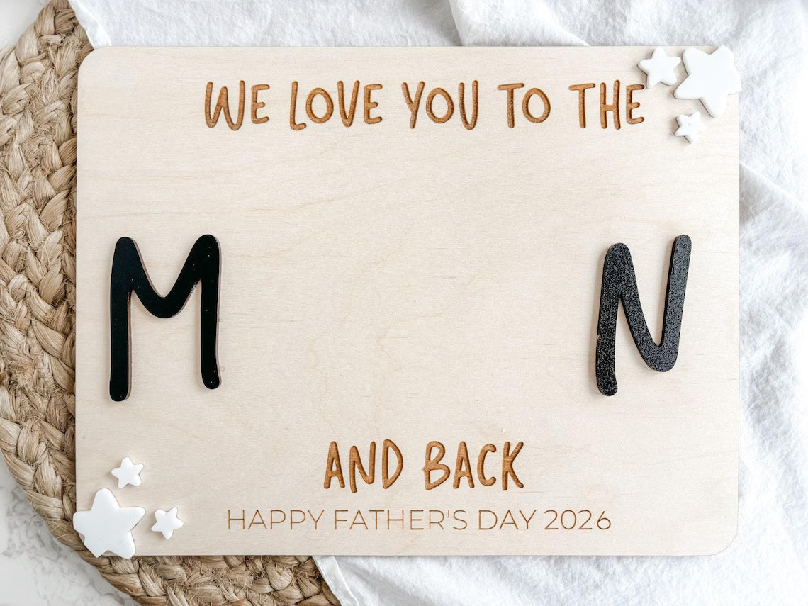Fathers Day Handprint Sign – Personalized DIY Gift for Dad 2026