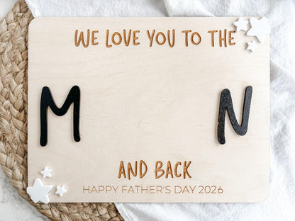 Fathers Day Handprint Sign – Personalized DIY Gift for Dad 2026
