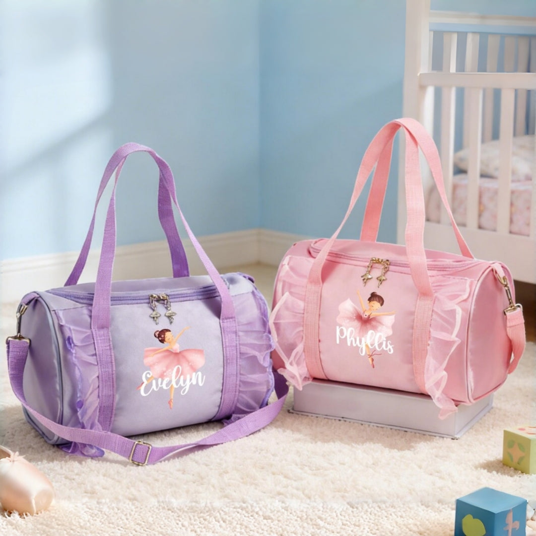 Personalized Ballerina Duffle Bag | Custom Dance Bag for Girls