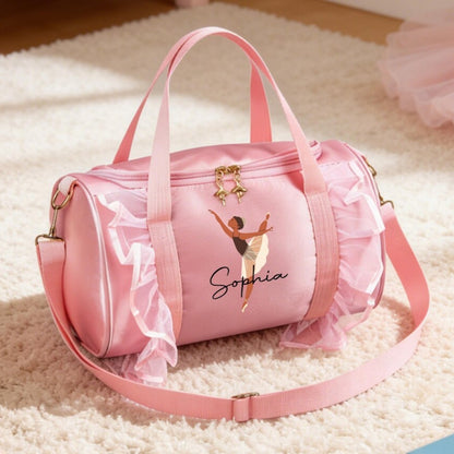 Personalized Ballerina Duffle Bag | Custom Dance Bag for Girls