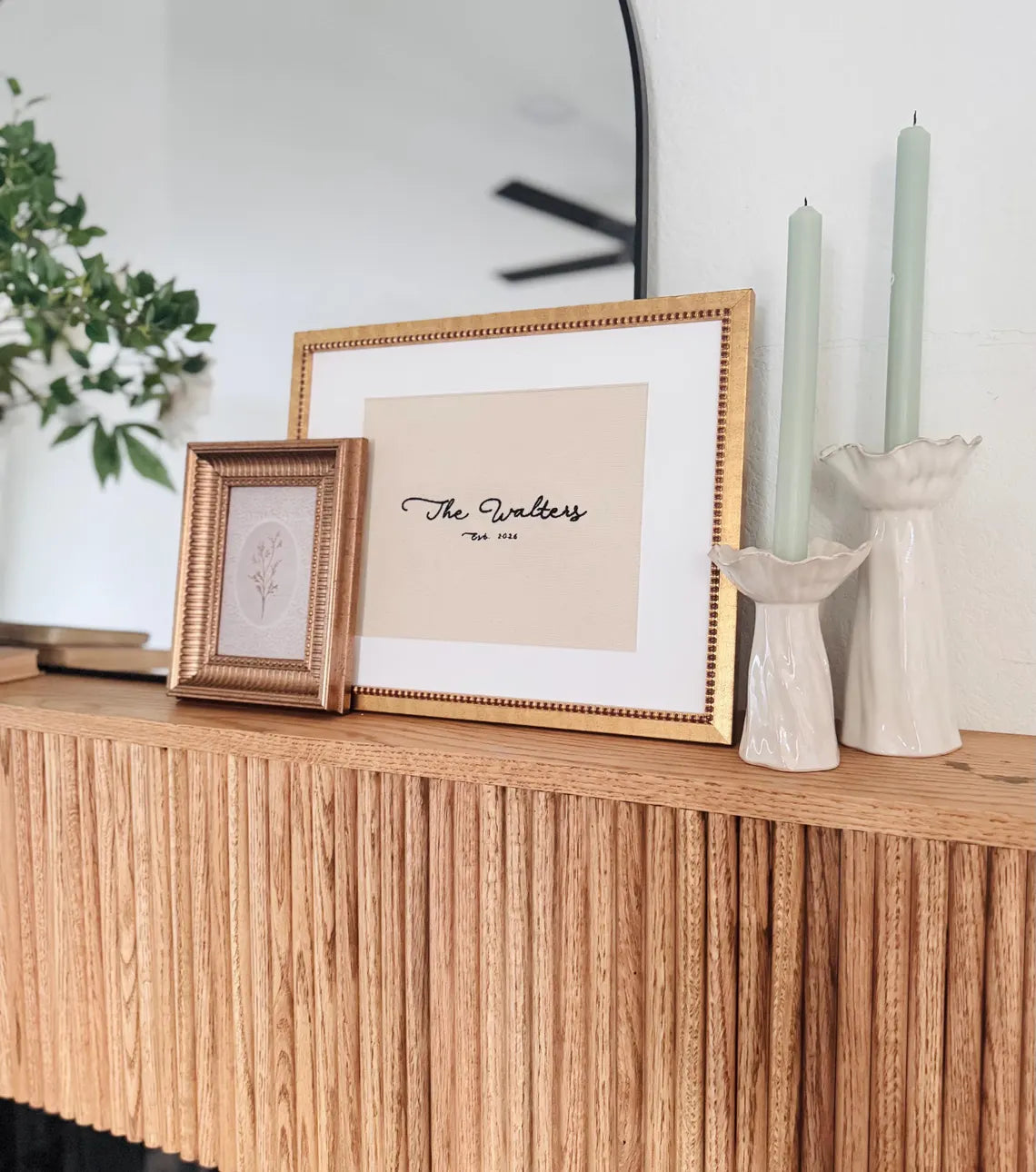 Personalized Embroidered Family Name Sign | Housewarming Gift