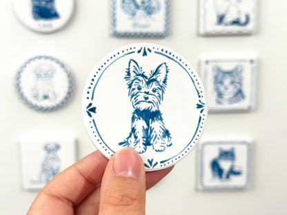 Custom Pet Portrait Ceramic Fridge Magnet | Personalized Pet Gift