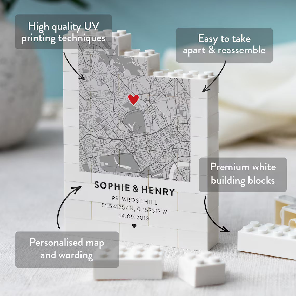 Where It All Began Map Block – Personalized Couple Gift
