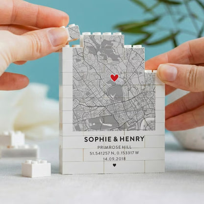Where It All Began Map Block – Personalized Couple Gift