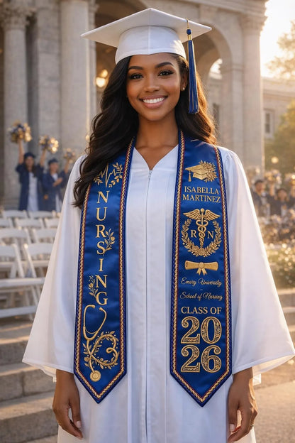 Personalized Nursing Graduation Stole – Custom RN Sash Gift