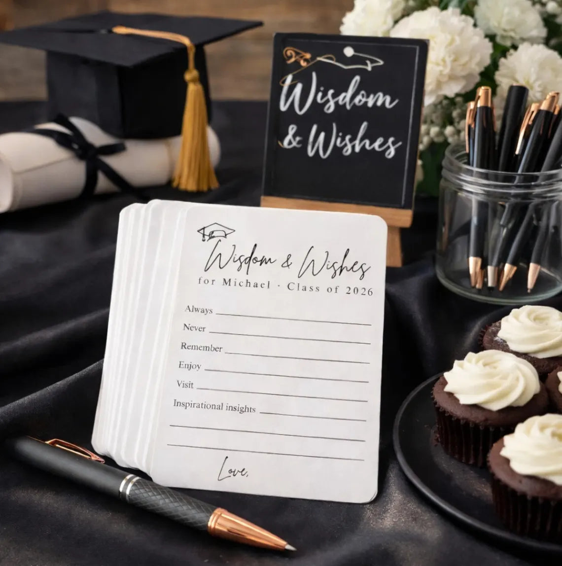 Personalized Graduation Advice Cards – Wisdom & Wishes Set