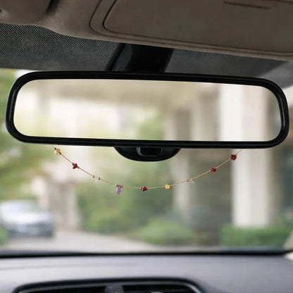 Chakra Crystal Car Charm – Spiritual Protection Rearview Decor